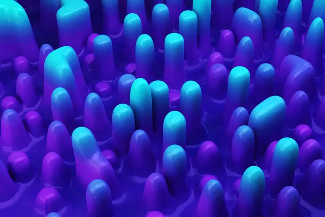 Abstract 3D Fluid Shapes, 3d-render, abstract, vibrant