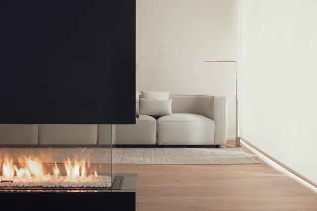 Modern Interior Living Space, minimal, light-mode, monochrome