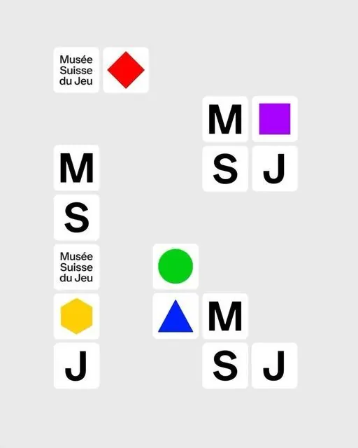 Modular game tile system, minimal, geometric, light