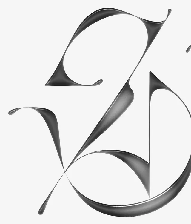 Abstract Monogram Graphic, minimal, geometric, monochrome
