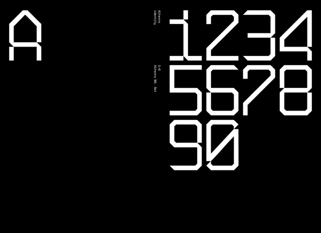 Monochrome Geometric Type Specimen, minimal, brutalist, monochrome