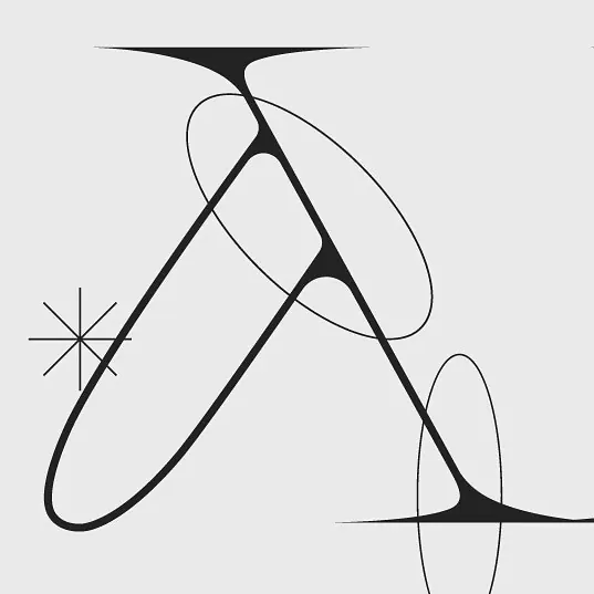 Abstract Geometric Line Art, minimal, line-art, monochrome