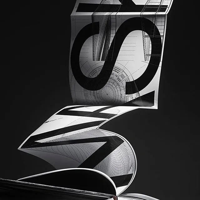 Abstract Geometric 3D Composition, minimal, geometric, monochrome