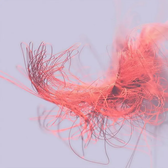 Abstract Red Fiber Graphic