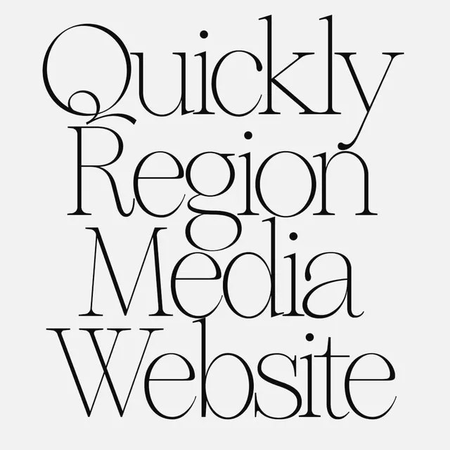 Quickly Region Media Website type, minimal, editorial, light
