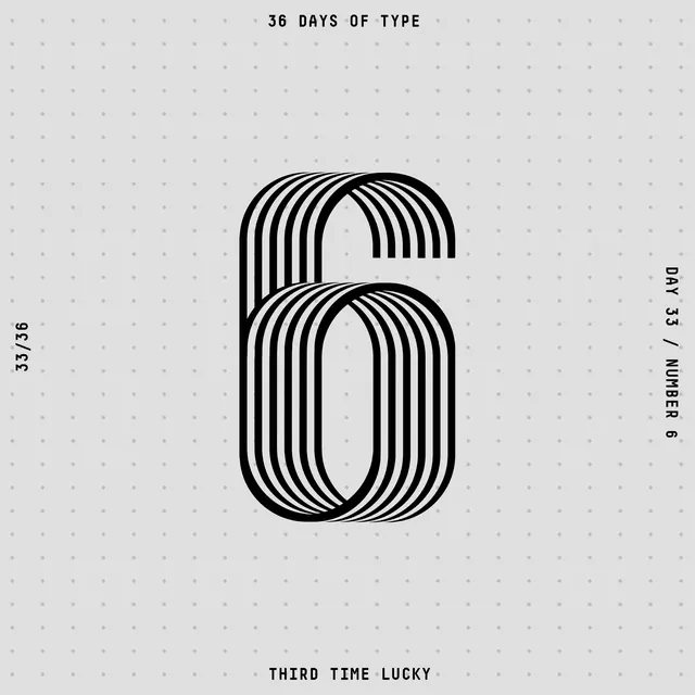38 Days of Type - Third Type Lucky, minimal, swiss, monochrome