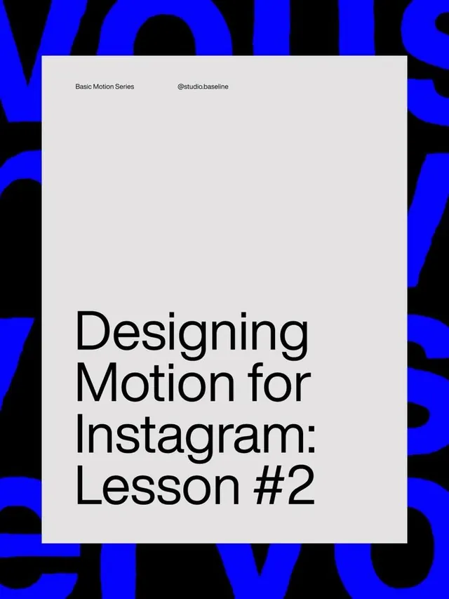 Instagram motion design tutorial cover, minimal, geometric, neon