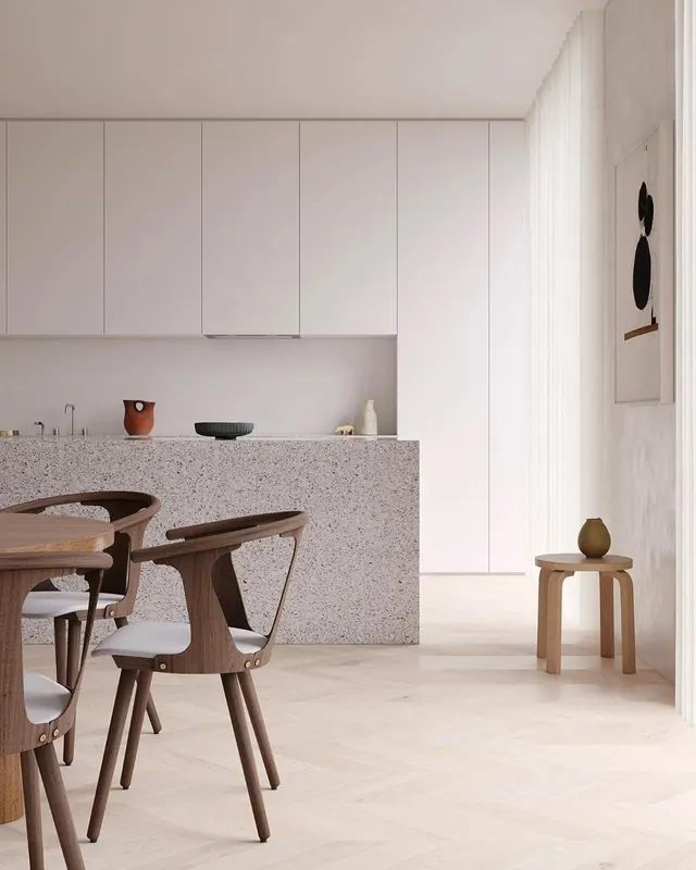 Minimalist Kitchen Interior, minimal, light-mode, light