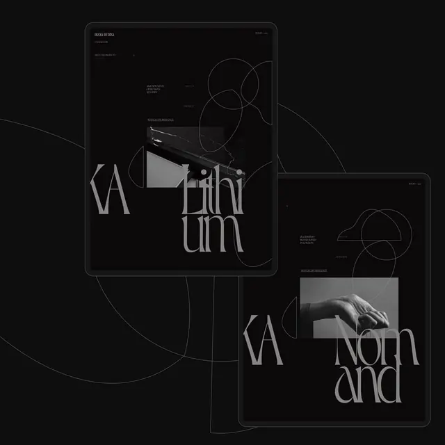 Vanityum Identity System, minimal, luxury, monochrome