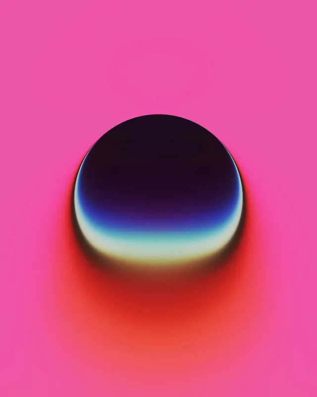 Gradient Sphere on Pink Background, gradient-heavy, 3d-render, vibrant