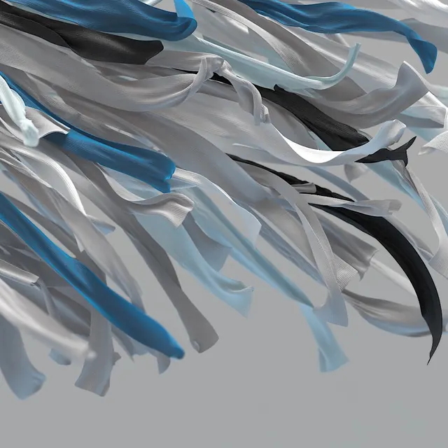 Abstract Fluid Ribbon Graphic
