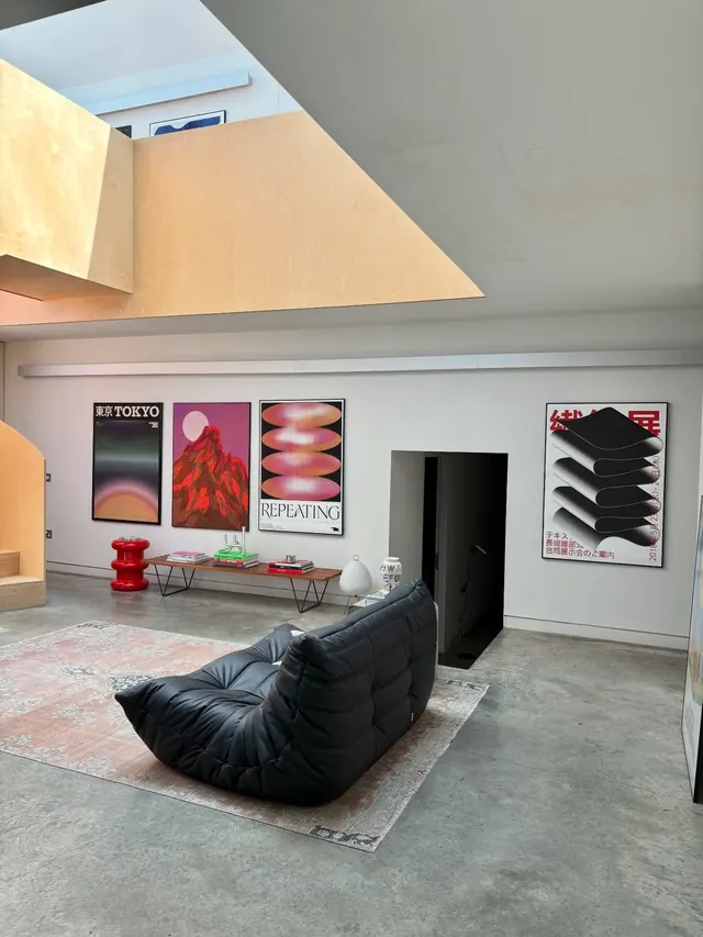 Gallery Interior with Framed Artworks, minimal, corporate-clean, high-contrast