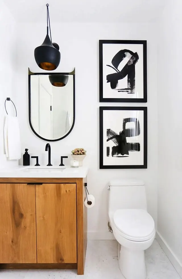 Modern Bathroom Interior, minimal, light-mode, light