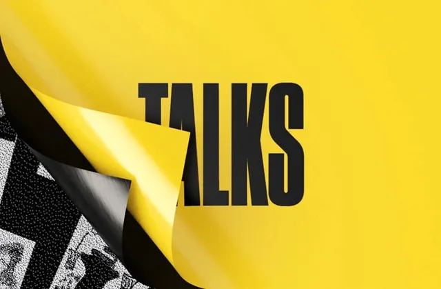 Talks Wordmark Graphic, brutalist, maximalist, high-contrast