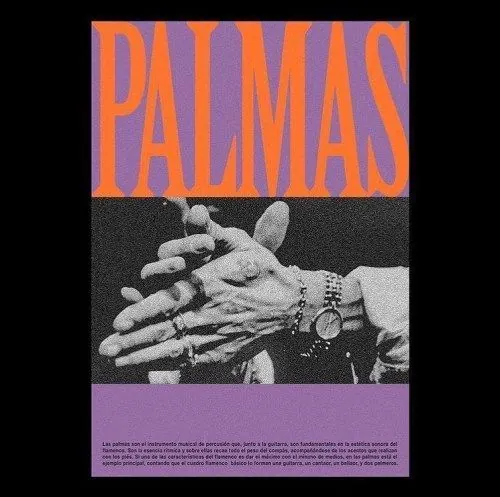 PALMAS high-contrast music poster, retro, neo-brutalist, vibrant