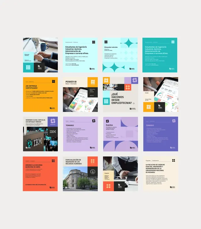 Engineering programs grid portfolio, minimal, corporate-clean, light