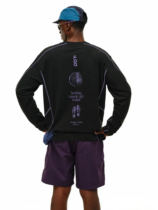 Apparel mockup with geometric and biometric graphics, geometric, technical, dark