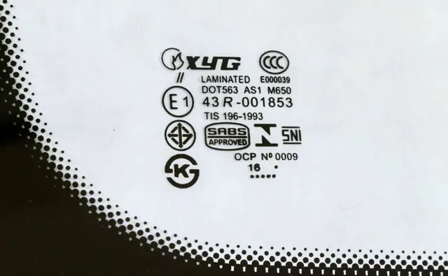 Certification marks graphic, technical, minimal, dark