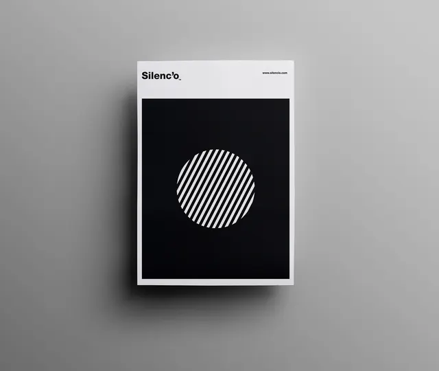 Silence Branding Mockup, minimal, swiss, monochrome