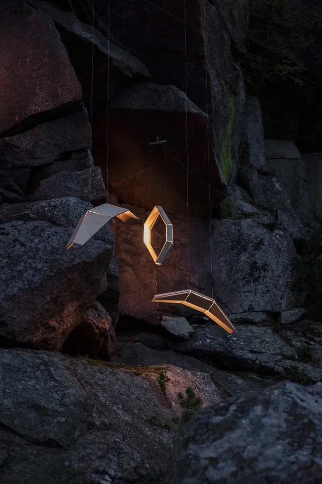 Glowing Ring in Cave, dark-mode, organic, dark