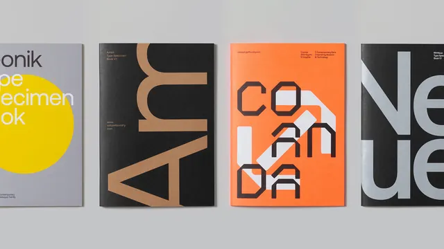 Geometric Typography Identity System, minimal, boxed, high-contrast