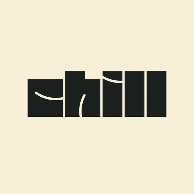 Geometric logo mark with curved negative space, geometric, minimal, dark