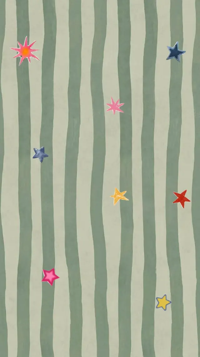 Vertical stripe pattern with stars, minimal, retro, cool