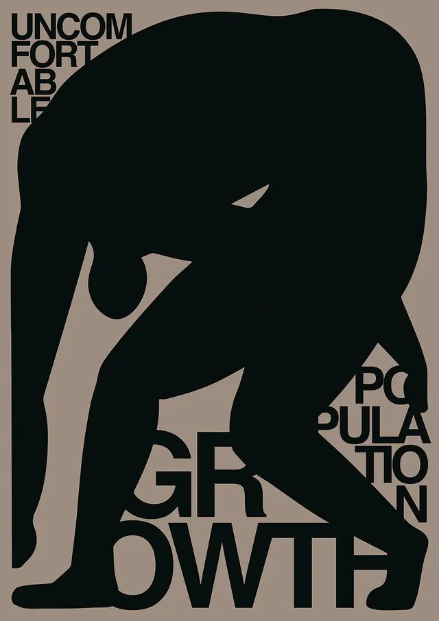 Fitness Silhouette Graphic, minimal, brutalist, monochrome