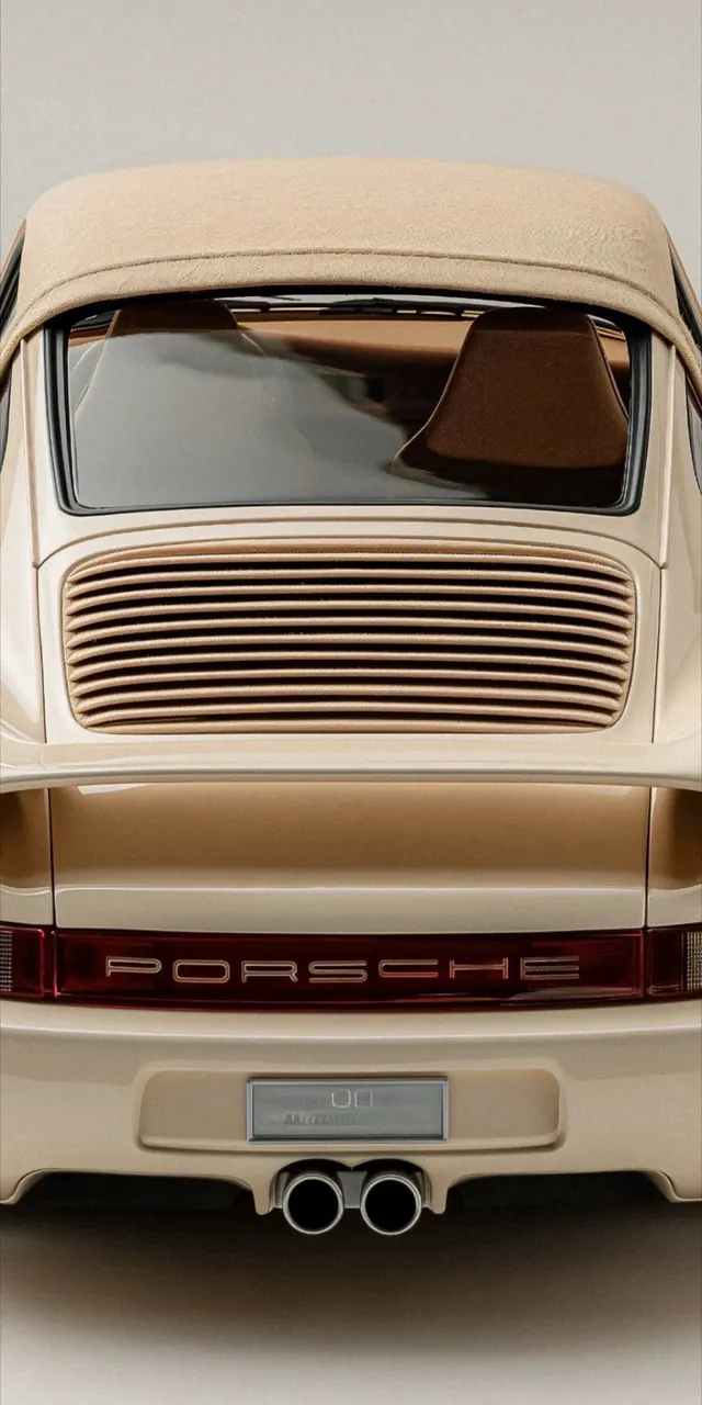 Vintage Porsche Rear View, retro, photographic, muted