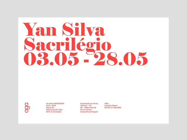 Yan Silva Sacrilégio Event Poster, minimal, swiss, high-contrast