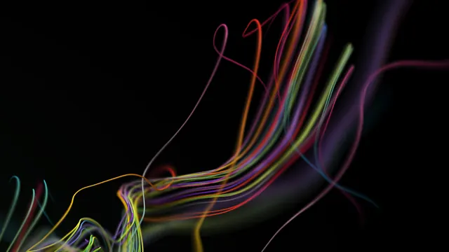 Abstract Neon Line Art, abstract, dark-mode, dark