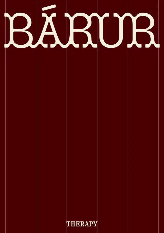 BARUR Therapy geometric wordmark, geometric, minimal, dark