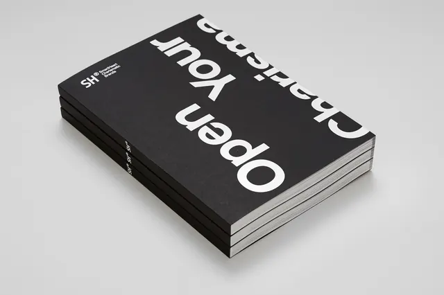 Open Source Book Mockup, minimal, swiss, high-contrast