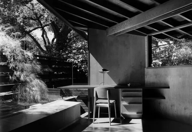Modernist Interior with Natural Light, minimal, photographic, monochrome