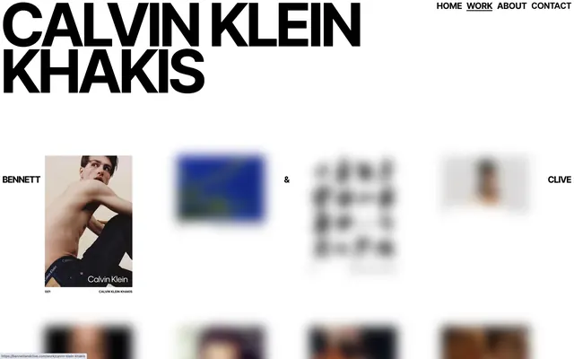 Calvin Klein Khakis Brand Identity Layout, minimal, swiss, monochrome