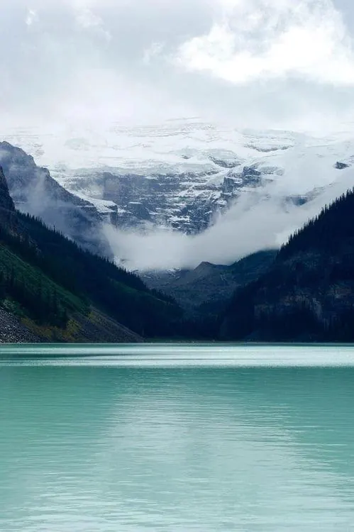 Mountain Lake Landscape, photographic, organic, cool