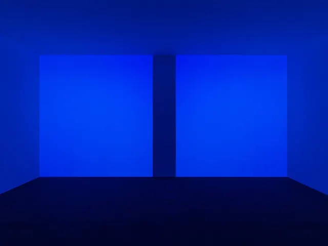 Blue Abstract Architectural Space, minimal, geometric, cool