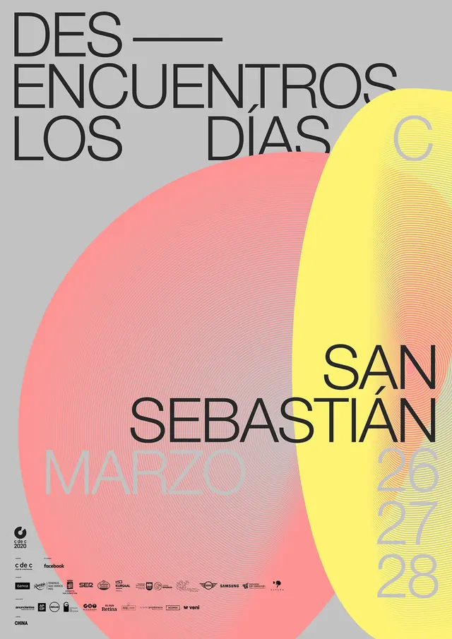 Des Encuentros - San Sebastian Poster, minimal, swiss, vibrant