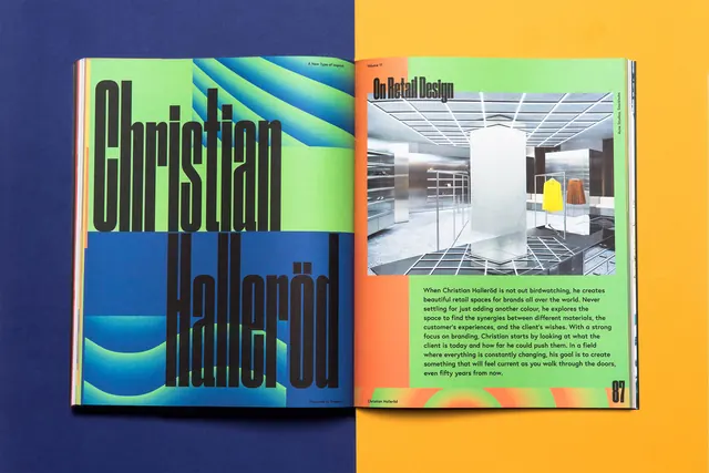 Bruslan Gallery Editorial Spread, swiss, editorial, high-contrast