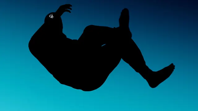 Silhouette of a Person Relaxing, minimal, flat, high-contrast