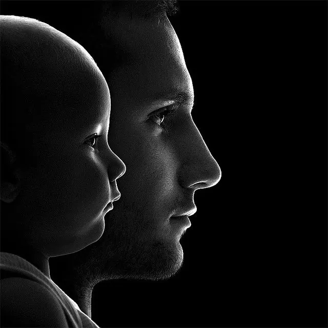 Side Profile Silhouette Comparison, minimal, monochrome, monochrome