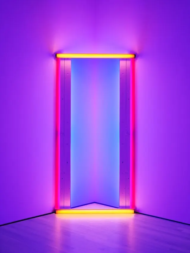 Neon Portal Abstract Graphic, minimal, gradient-heavy, vibrant