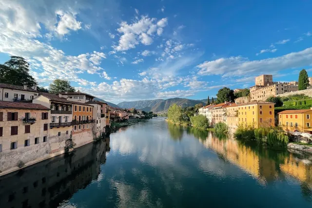 Riverfront Architecture and Landscape, photographic, organic, vibrant