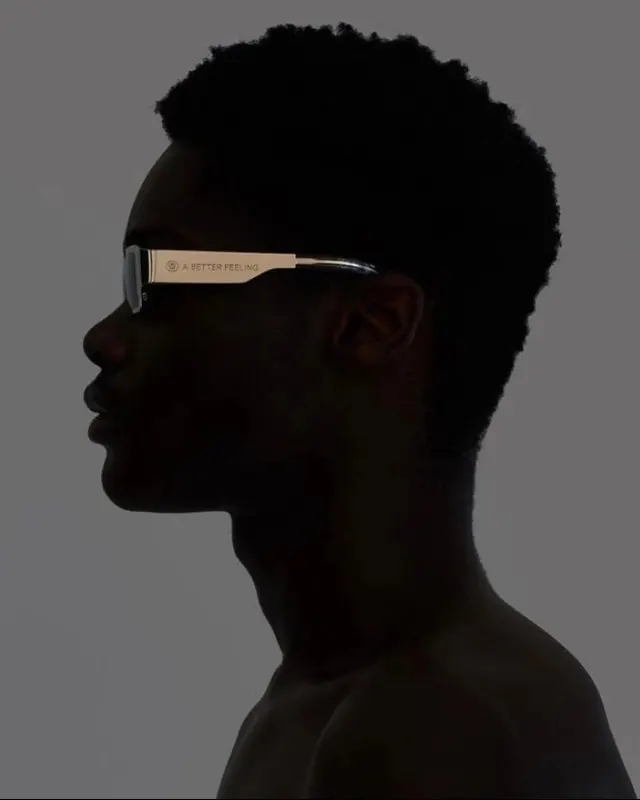 Profile Portrait with Eyewear Mockup, minimal, dark-mode, dark