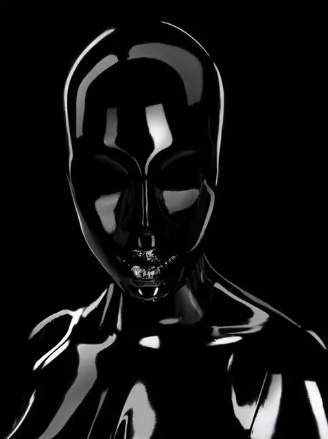 3D Render of a Masked Figure, dark-mode, 3d-render, dark