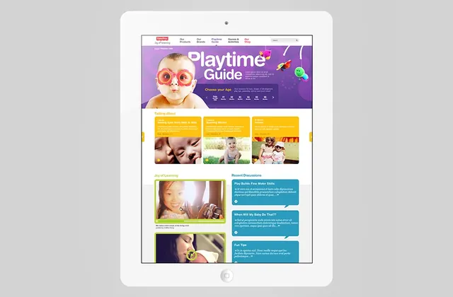 Playtime Games UI Mockup, light-mode, playful, vibrant