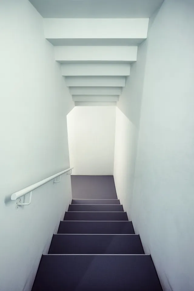 Minimalist Architectural Staircase, minimal, geometric, monochrome