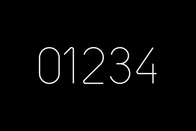 Numeric Sequence Type Specimen, minimal, swiss, high-contrast
