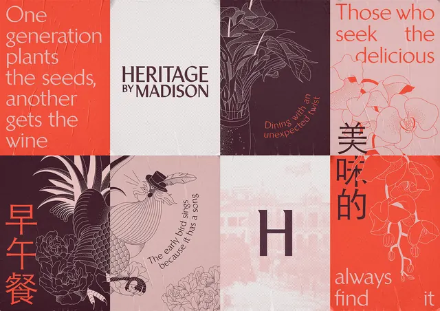 Heritage in Madison Editorial Collage, editorial, minimal, muted