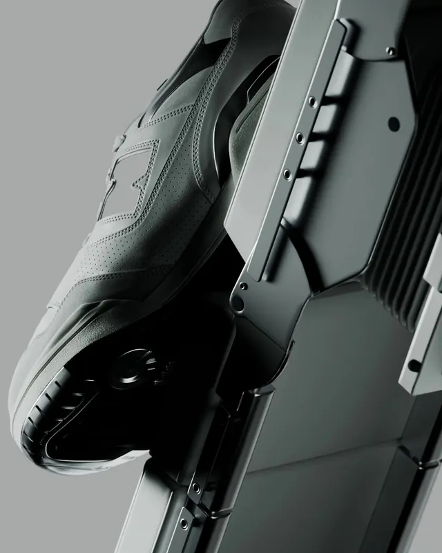 Technical Sneaker Mockup, minimal, technical, monochrome